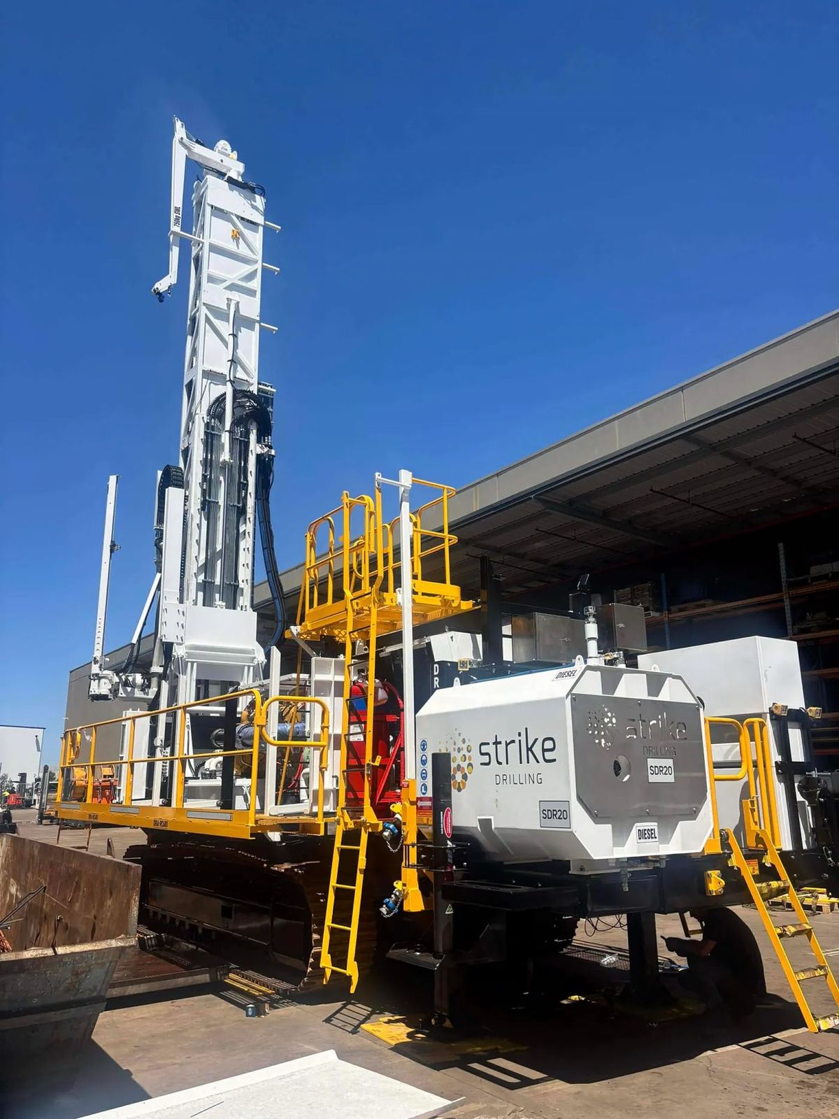 Freshly rebuilt Strike Drilling SDR20 exploration drill rig in Perth